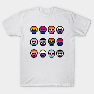 LGBTQ+ flags skulls T-Shirt